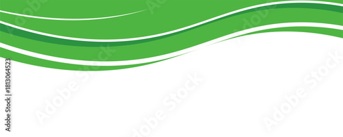 Modern green banner background. Graphic design banner pattern background template with dynamic wave shapes.