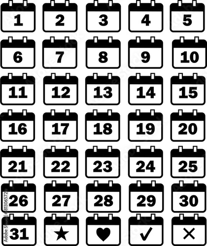 シンプルでかわいいカレンダーのイラスト