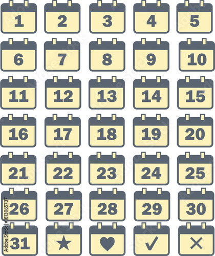 シンプルでかわいいカレンダーのイラスト