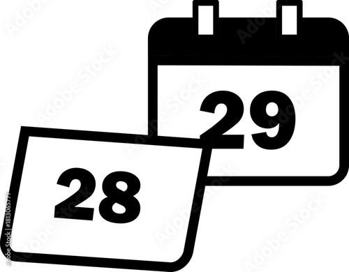 シンプルでかわいいカレンダーのイラスト