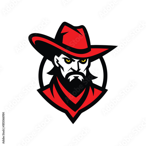 cowboy hat with red hat