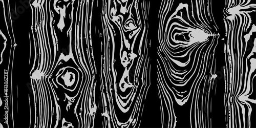 Abstract Grunge Black Wood Texture: A Distressed Vector Overlay Illustration for Rustic and Vintage Graphic Design.
