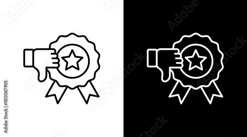 Reputation Damage White Icon Set Design