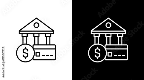 Credit Default White Icon Set Design