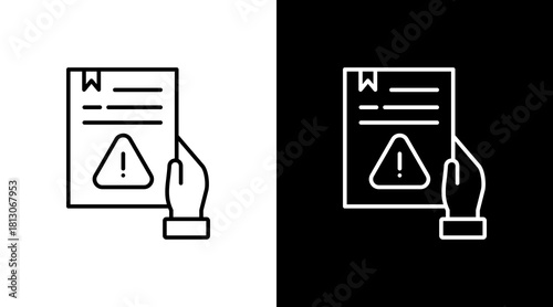 Regulatory Risk White Icon Set Design