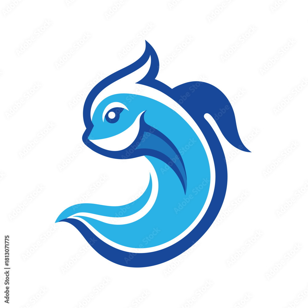 Fototapeta premium dolphin isolated on white background