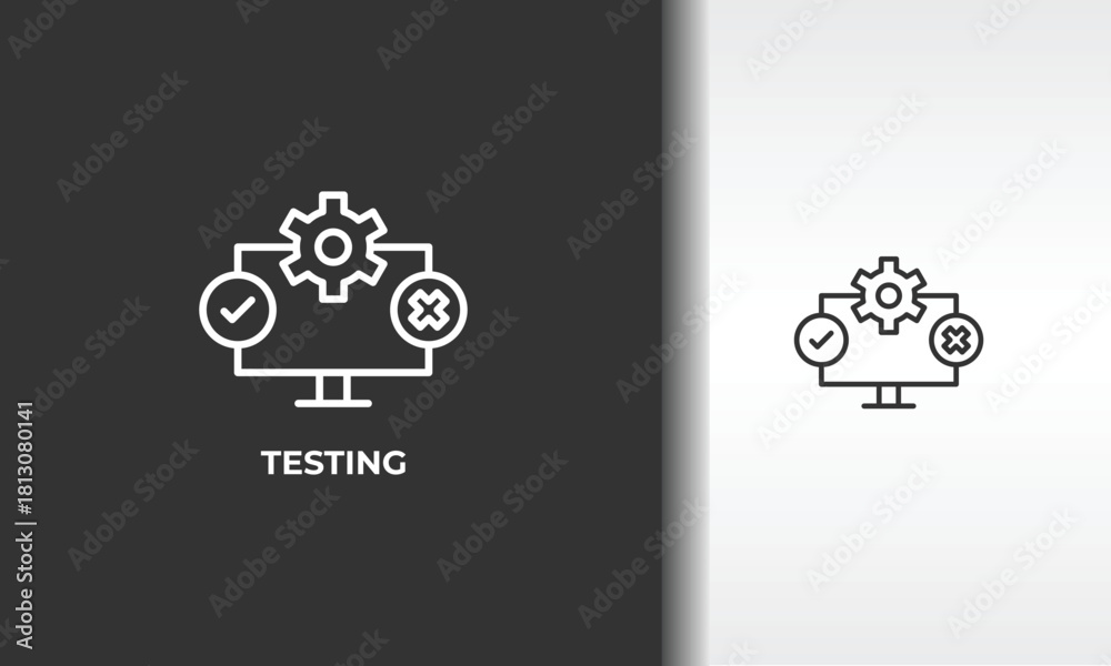 Obraz premium Testing Vector, Icon Or Logo Sign Isolated Symbol Illustration