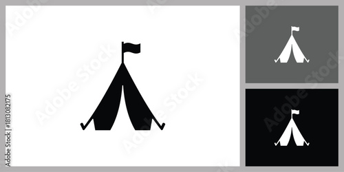 Camping Tent Silhouette Icon