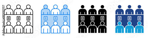 Meeting icon set multiple style collection