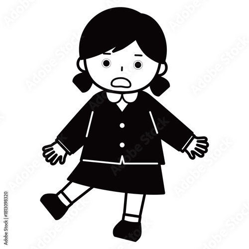 驚いている女の子