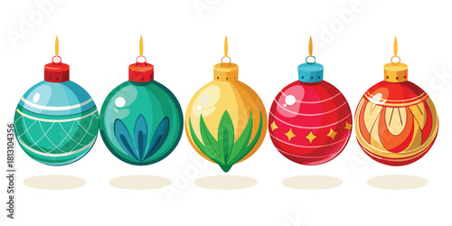Christmas ornaments holiday decoration festive celebration xmas tree baubles season joy
