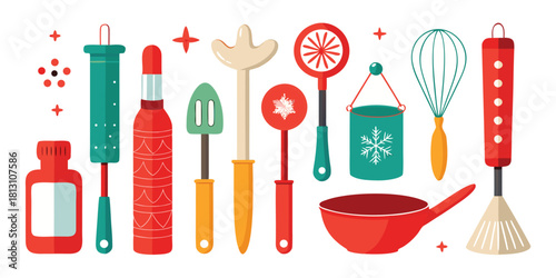 Kitchen utensils cooking baking tools food preparation equipment culinary kitchenware set