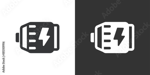 Electric Motor icon. Solid glyph series icon