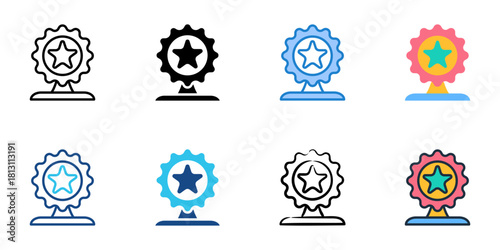 Badge icon set multiple style collection 
