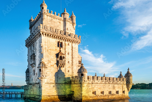 2023, Lisbon, Portugal. Belem Tower, a medieval fortress perched on the Tejo (Tagus) River. A UNESCO World Heritage Site, symbol of Portugal’s maritime heritage, dating back to the early 16th century.