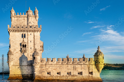 2023, Lisbon, Portugal. Belem Tower, a medieval fortress perched on the Tejo (Tagus) River. A UNESCO World Heritage Site, symbol of Portugal’s maritime heritage, dating back to the early 16th century.