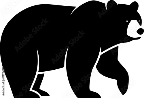 brown bear vector illustration, Standing bear Illustrations
