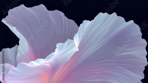 Wallpaper Mural Abstract background plantation flower petal pastel glow, soft delicate wave movement with luminous dreamy gradient, ethereal floral petal texture and gentle light flowing over serene night mood Torontodigital.ca