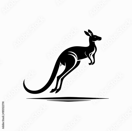 Kangaroo Jumping Silhouette