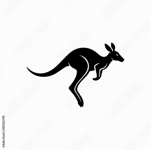 Kangaroo Jumping Silhouette