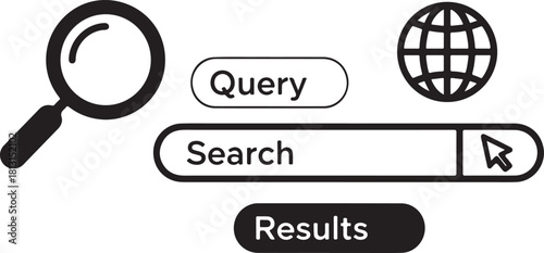 Search Icon Magnifying Glass Symbol
Magnifying Glass Search Bar Vector
Search Button Icon in Black and White