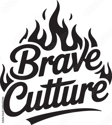 Brave culture logo with flames