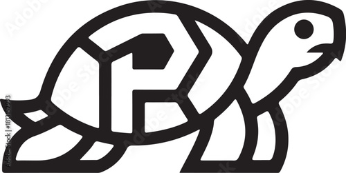 Stylized geometric turtle icon