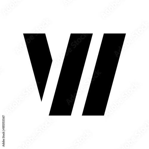 Letter W logo. Logo design. Template elements. Geometric abstract logo