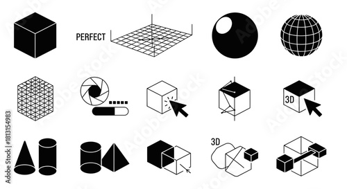 Explore dynamic 3D modeling concepts and geometric shapes for innovative design projects and digital creations