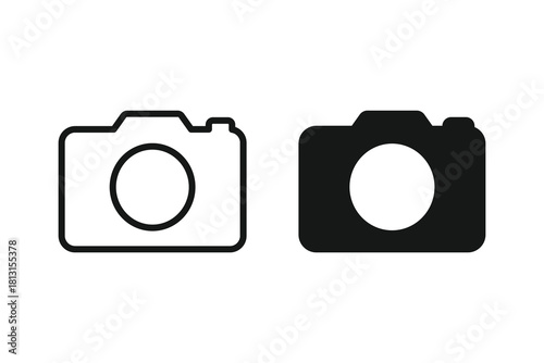 Camera icon set. Photo camera icons set. Photography symbol. Photographing sign