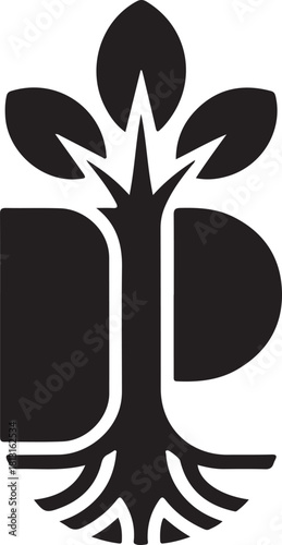 Dp monogram tree logo