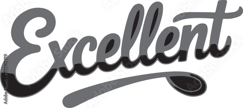 Excellent script logo with spoon icon
