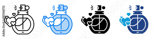Perfume icon set multiple style collection