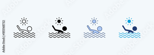 Swimming Multiple Style Icon Collection