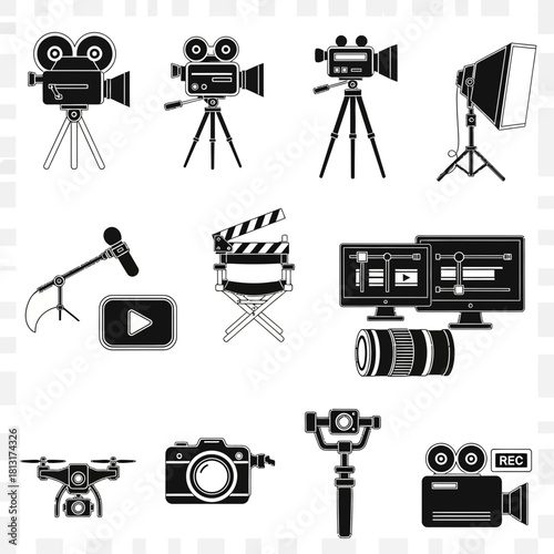 Capturing cinematic moments with professional filmmaking equipment and video editing tools for dynamic content creation