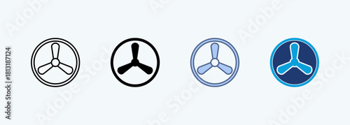 Fan Motor Multiple Style Icon Collection