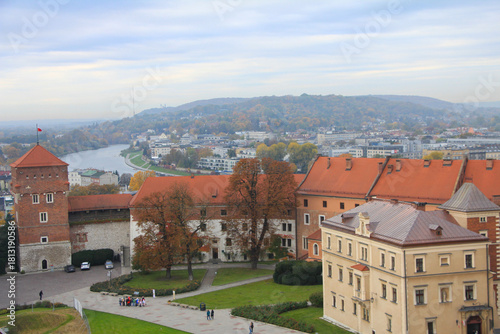Beautiful Wavel Castle in Kraków, Poland