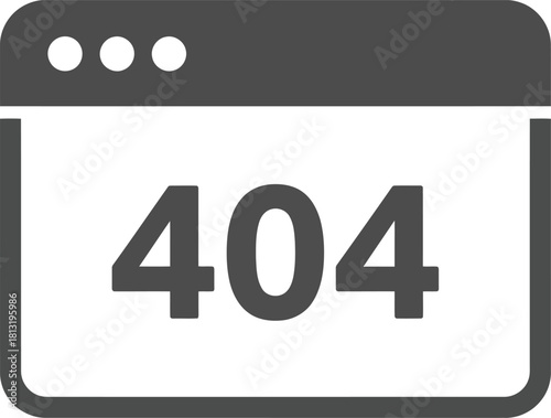 Website error 404 page not found icon symbol design vector illustration concept vector