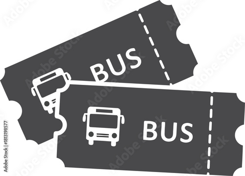 Bus tickets for travel and transportation abstract graphic element vector