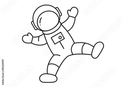 宇宙飛行士のシンプルなアイコン