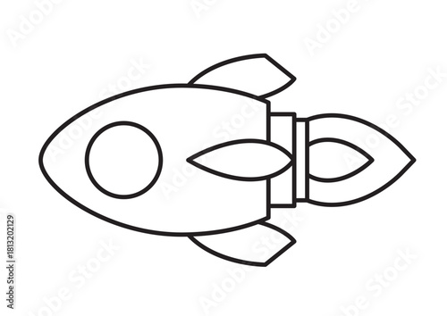 シンプルな宇宙船のアイコン