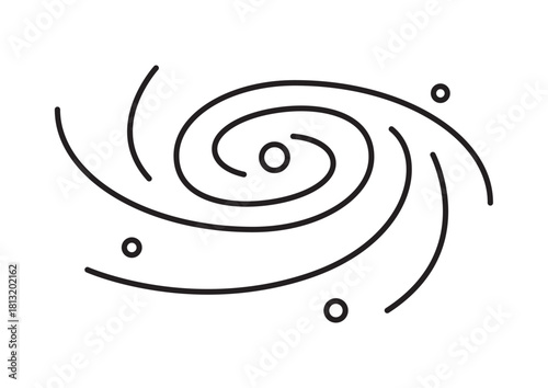 銀河と惑星のアイコン