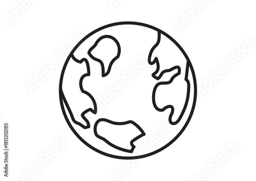 シンプルな地球のアイコン