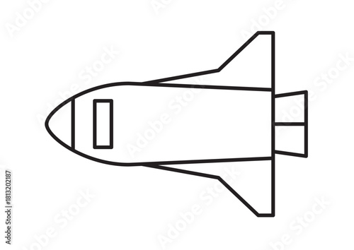 シンプルなスペースシャトルのアイコン