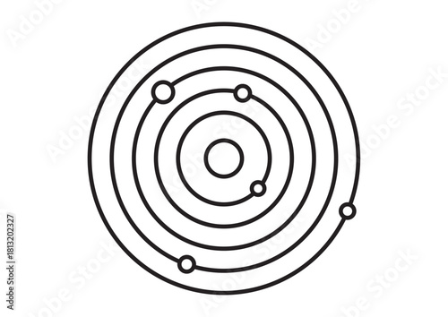 太陽系・太陽を中心とした軌道上の惑星のアイコン