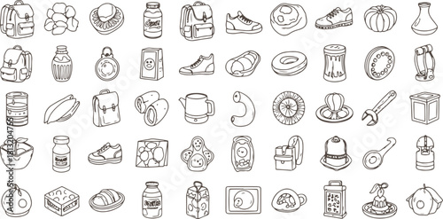 Comprehensive collection of diverse tool icons for graphic design and web applications