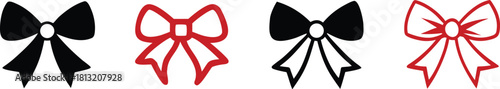 bow-in-different-style in vector