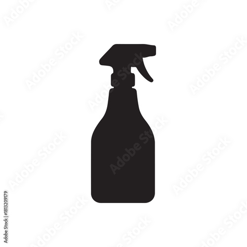 Spray bottle silhouette icon vector flat design