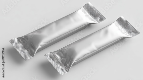 Two Long Strip Aluminum Foil Packaging Bags, Food Packaging Material
