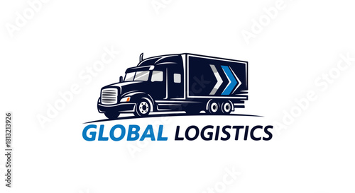 Truck Cargo Logistics Logo – Delivery Transport, Freight Shipping, Cargo Truck Branding